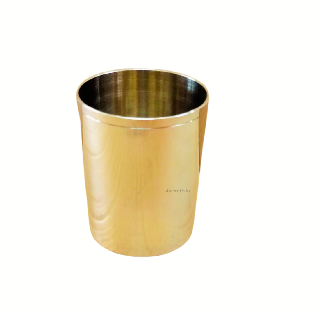 HANDMADE BRONZE GLASS 300 ML | KANSA GLASS | TUMBLER | KANSA GLASS FOR WATER DRINKING | DINING SET