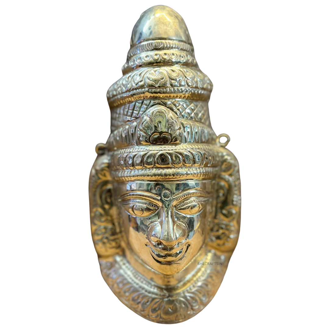 BRASS LAKSHMI FACE | DEVI FACE