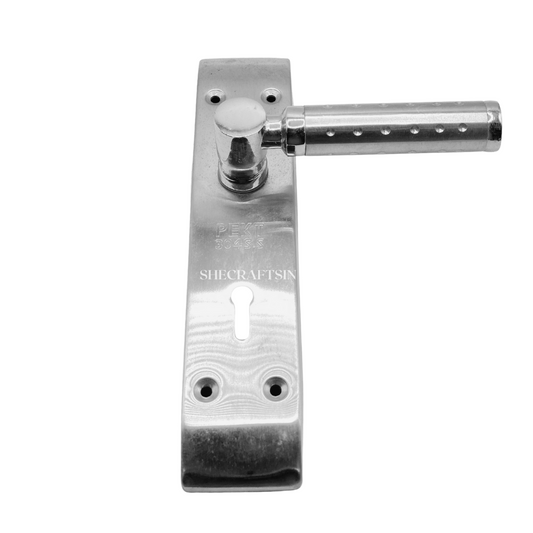 PEKT STEEL DOOR HANDLE AND LOCK SET WITH FULL ACCESSORIES