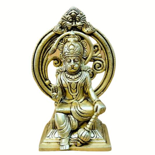 BRASS HANUMAN STATUE WITH PRABHAVALI | HANUMAN JI