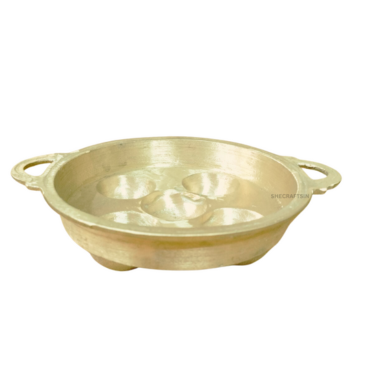TRADITIOANL HANDMADE BRONZE UNNIYAPPAM MAKER | 5 CAVITY UNNIYAPPAM MAKER | UNNIYAPPAKARA