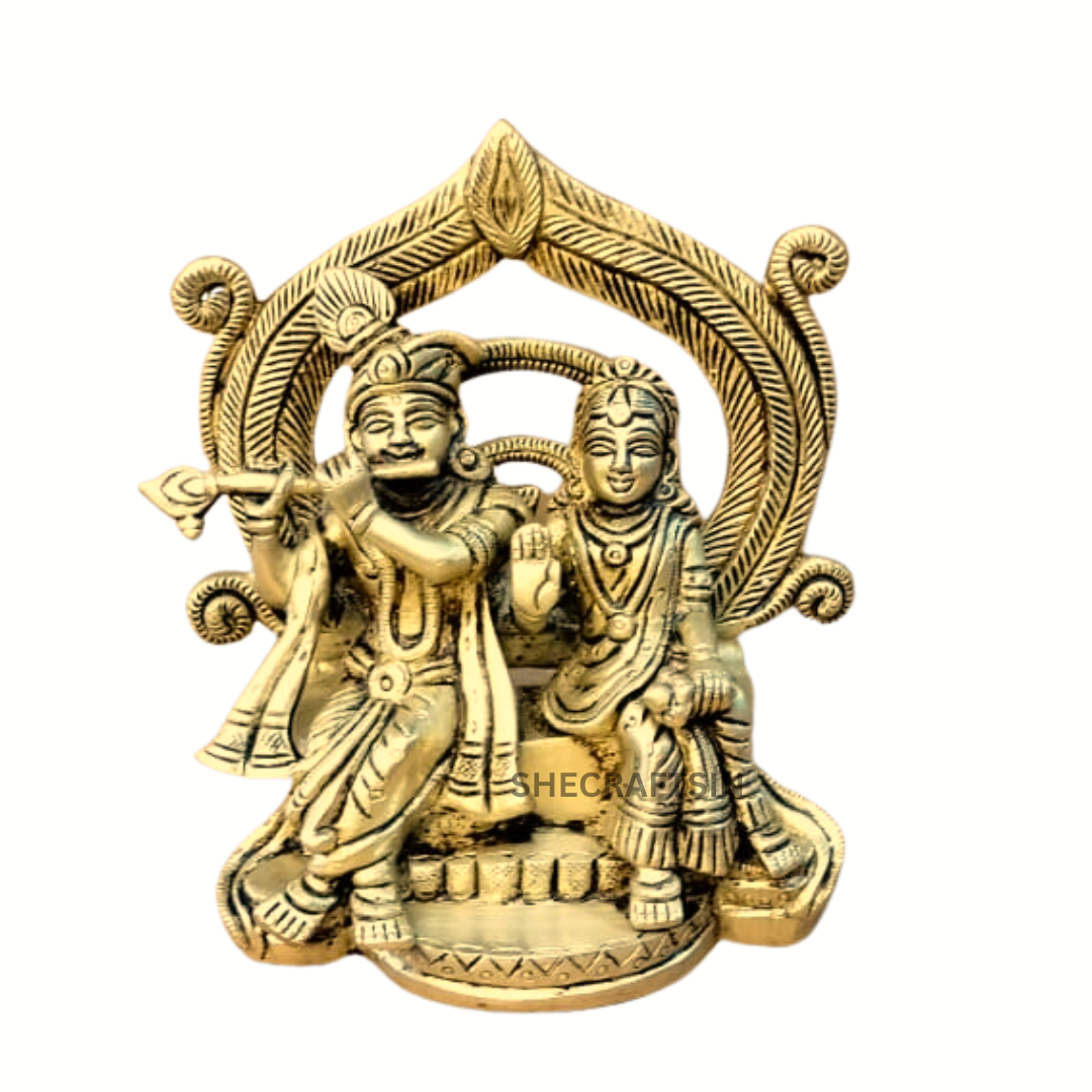 BRASS RADHA KRISHNA IDOL | STATUE