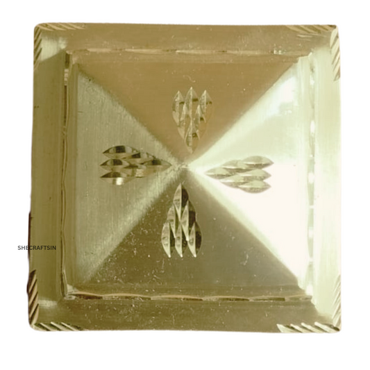 BRASS SQUARE DOOM FOR DOORS (4 PIECES ) | DOOR ACCESSORIES | POOJA ROOM DOOR | MAIN DOOR |