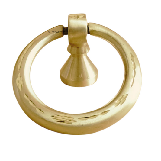 BRASS DOOR KNOCKER | ROUND DOOR KNOCKER | GOLDEN RING KNOCKER | POOJA ROOM DOOR ACCESSORIES | DOORS | SHECRAFTSIN