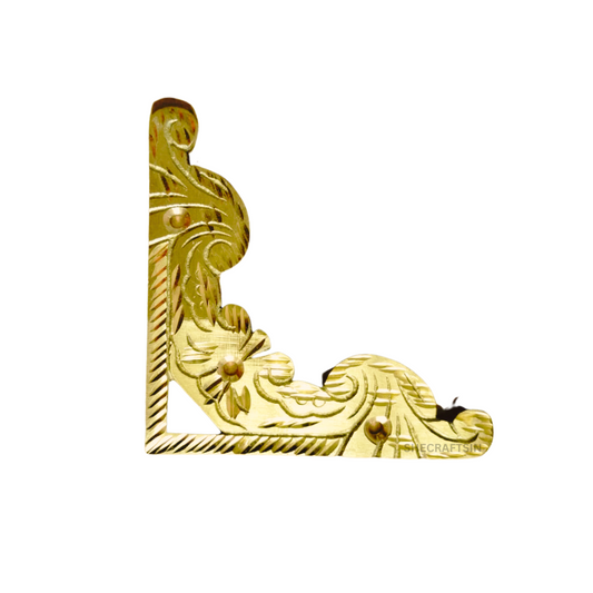 TRADITIONAL BRASS CORNER ( MATT FINISH ) FOR DOORS | BRASS DOOR FITTINGS | 75 mm