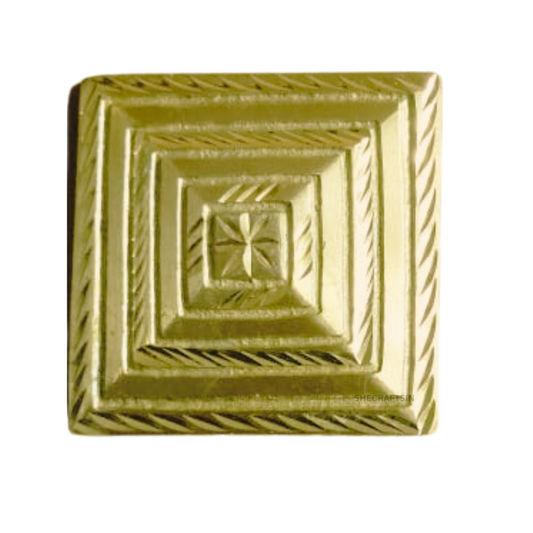 BRASS SQUARE SHAPED DOOR DOOMS | MATT FINISH  2.3 INCHES | DOOR FITTINGS