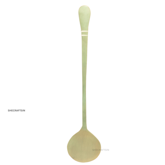 HANDMADE BRONZE TRADITIONAL FLAT SPATULA LARGE SIZE | SPATCHULA | KARANDI | SOUTH INDIAN KARANDY | FLAT CHATTUKAM