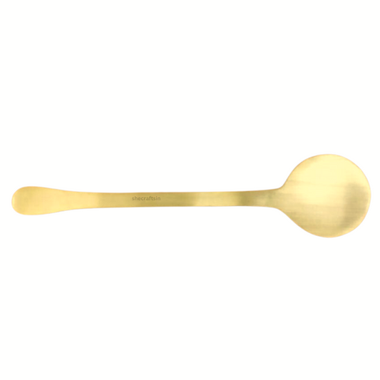 TRADITIONAL BRONZE HANDMADE FLAT SPATULA | LADLE | KARANDI