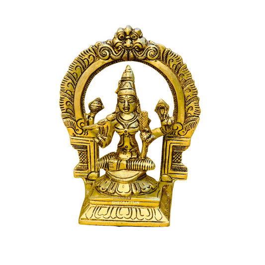 BRASS KAMAKSHI AMMAN STATUE | KAMAKSHI AMMAN SILAI
