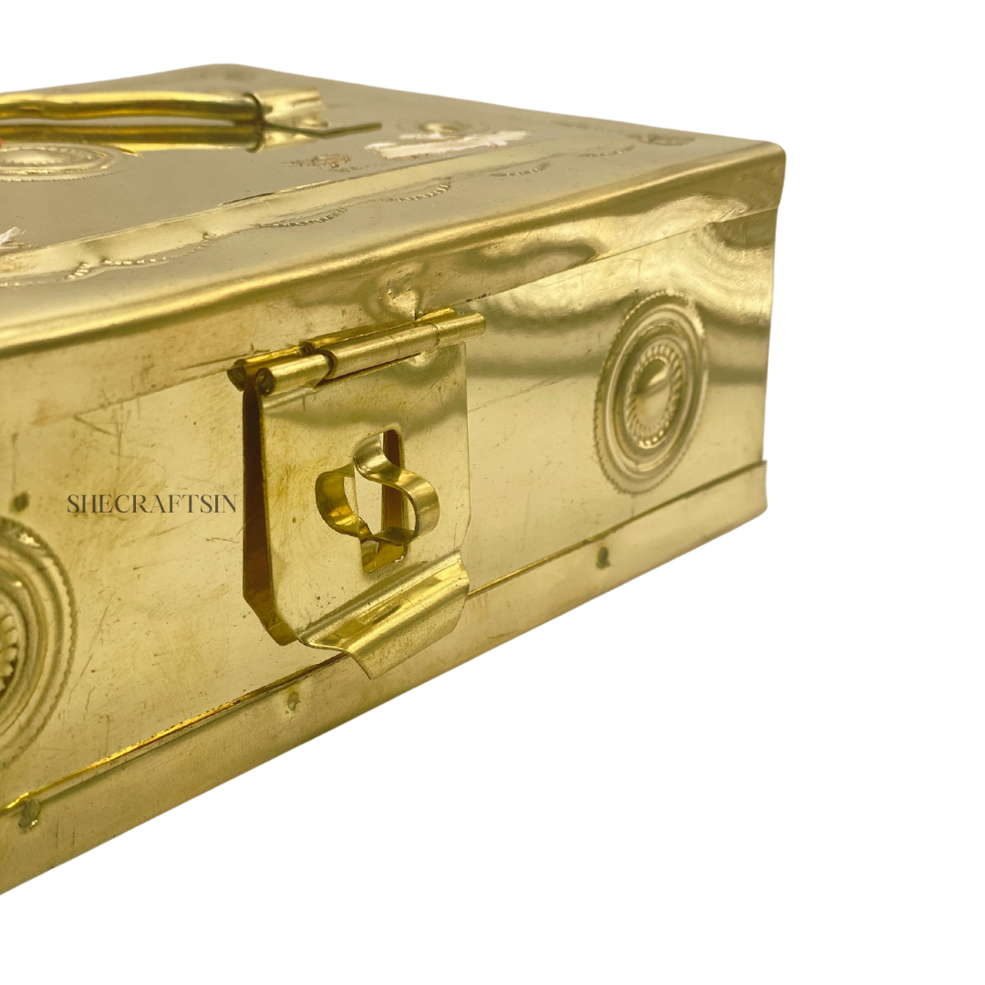 BRASS BETEL BOX | TRADITIONAL BRASS VETTILAPETTI | TAMRAPATHRA - PAAN - DAAN | MURUKKANPETTI