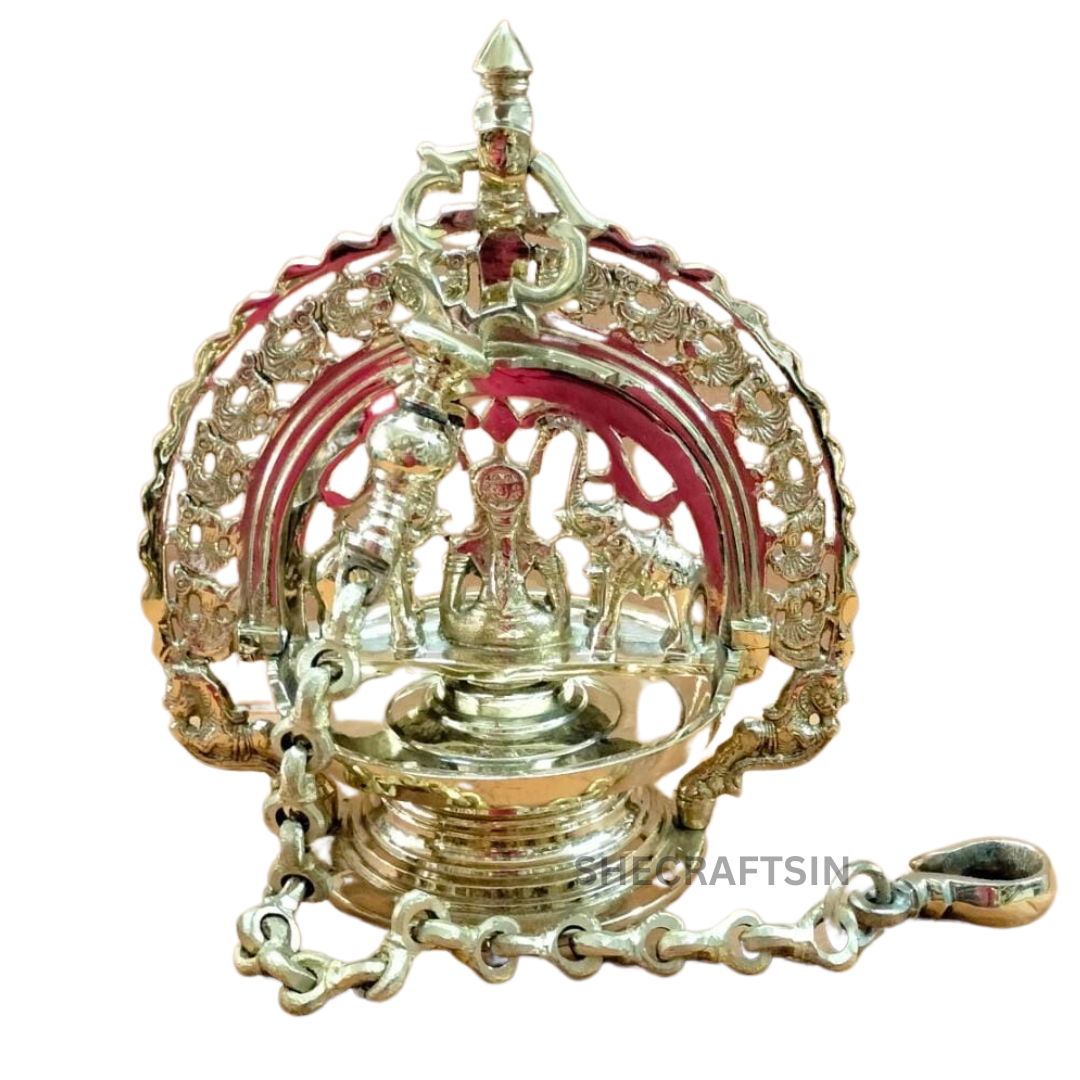 TRADITIONAL HANDMADE GAJALAKSHMI HANGING LAMP | WALL HANGING DIYA