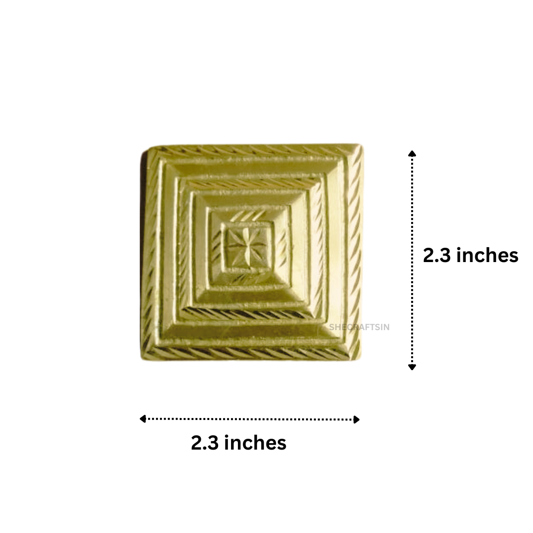 BRASS SQUARE SHAPED DOOR DOOMS | MATT FINISH  2.3 INCHES | DOOR FITTINGS