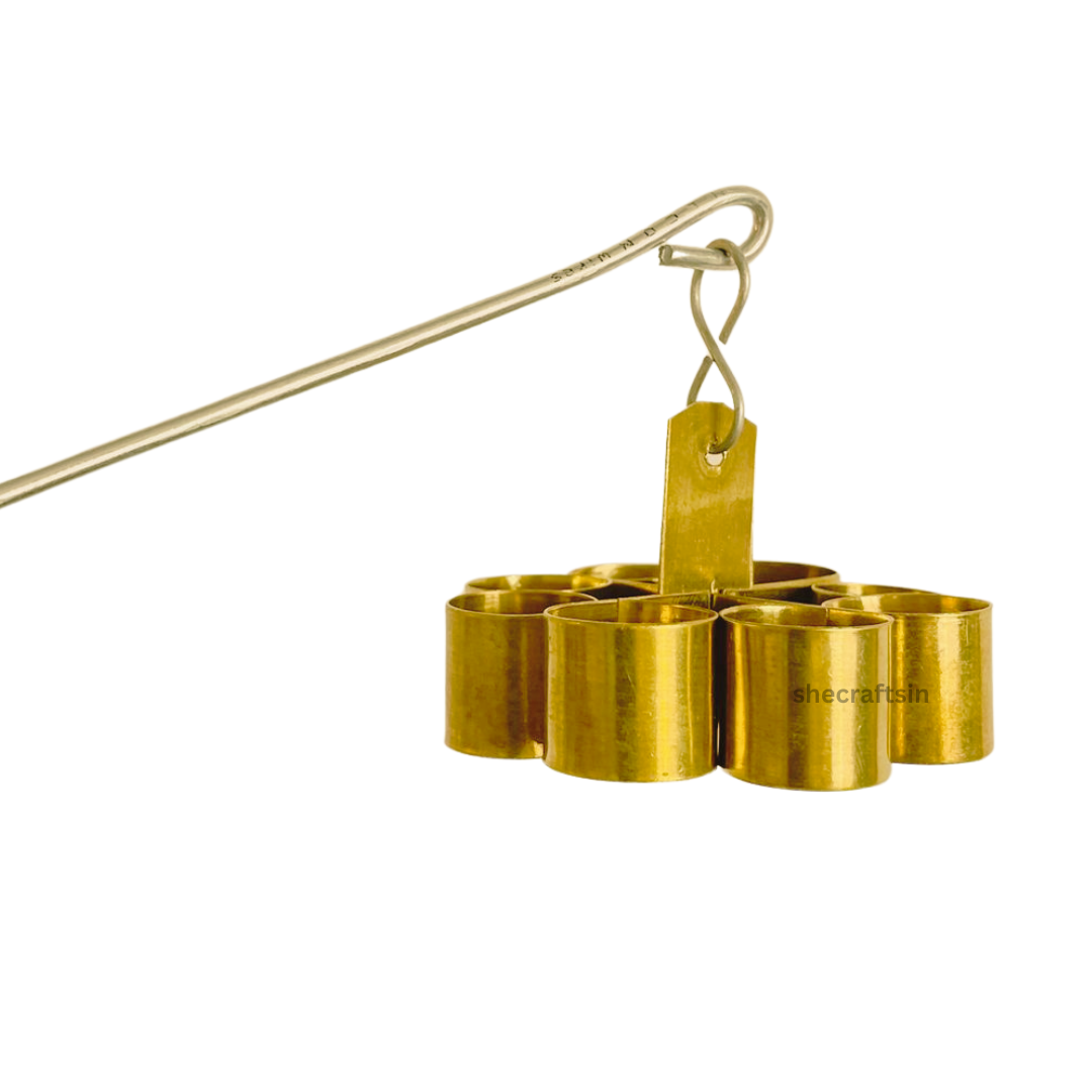 BRASS ACHAPPAM MOULD WITH STAINLESS STEEL HANDLE