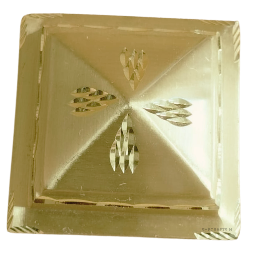 BRASS SQUARE DOOM FOR DOORS (4 PIECES ) | DOOR ACCESSORIES | POOJA ROOM DOOR | MAIN DOOR |