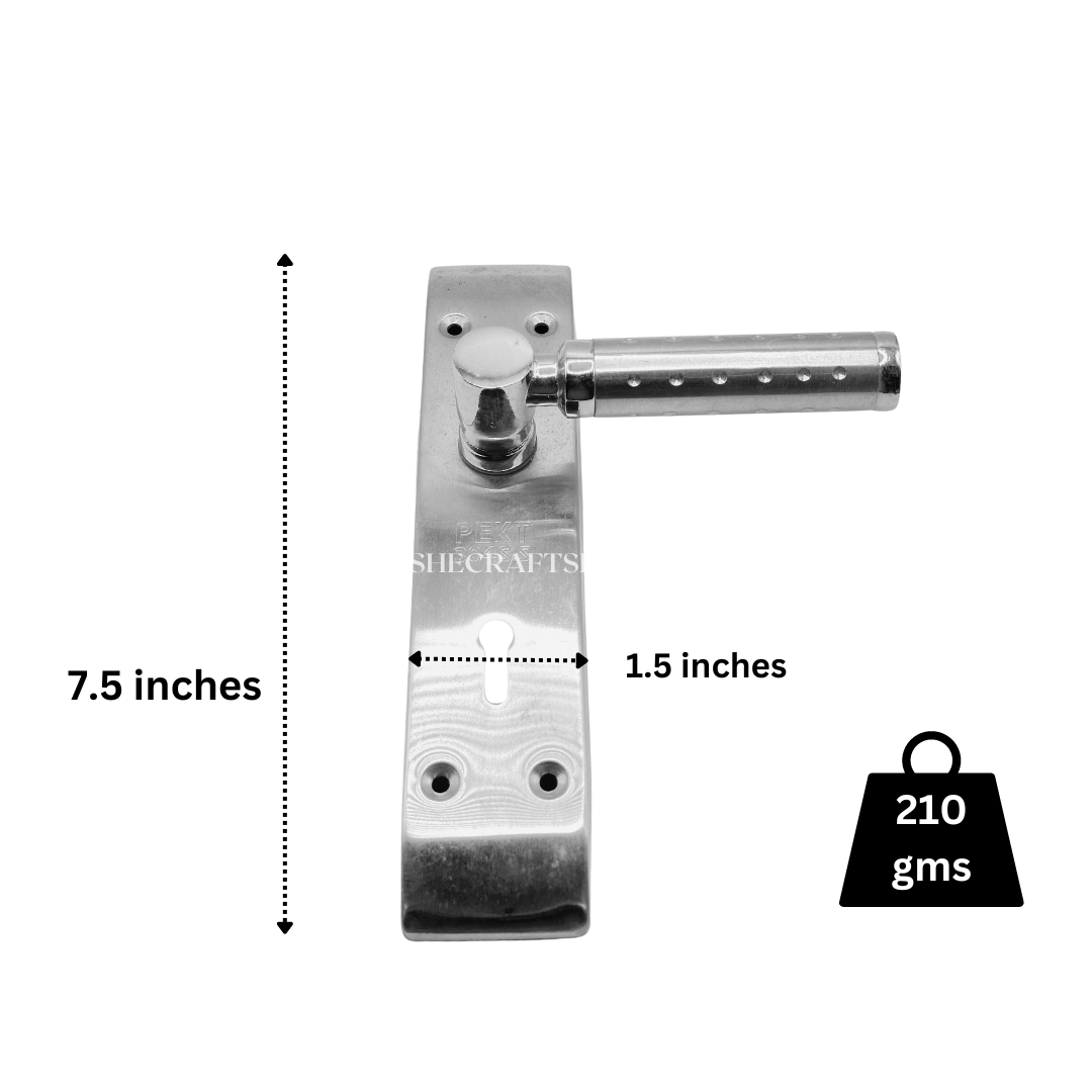 PEKT STEEL DOOR HANDLE AND LOCK SET WITH FULL ACCESSORIES