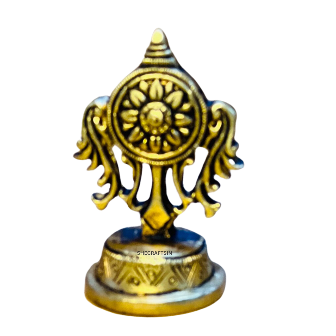 BRASS SHANKH CHAKRA SET FOR PUJA ROOM | SHANK CHAKRAM | RETURN GIFT