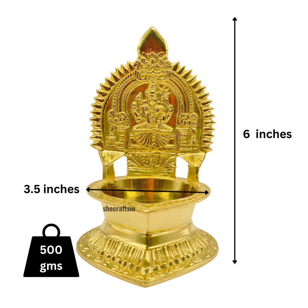 BRASS KAMAKSHI AMMAN LAMP