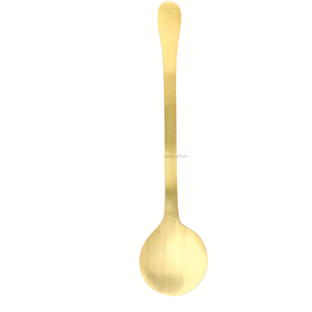 TRADITIONAL BRONZE HANDMADE FLAT SPATULA | LADLE | KARANDI