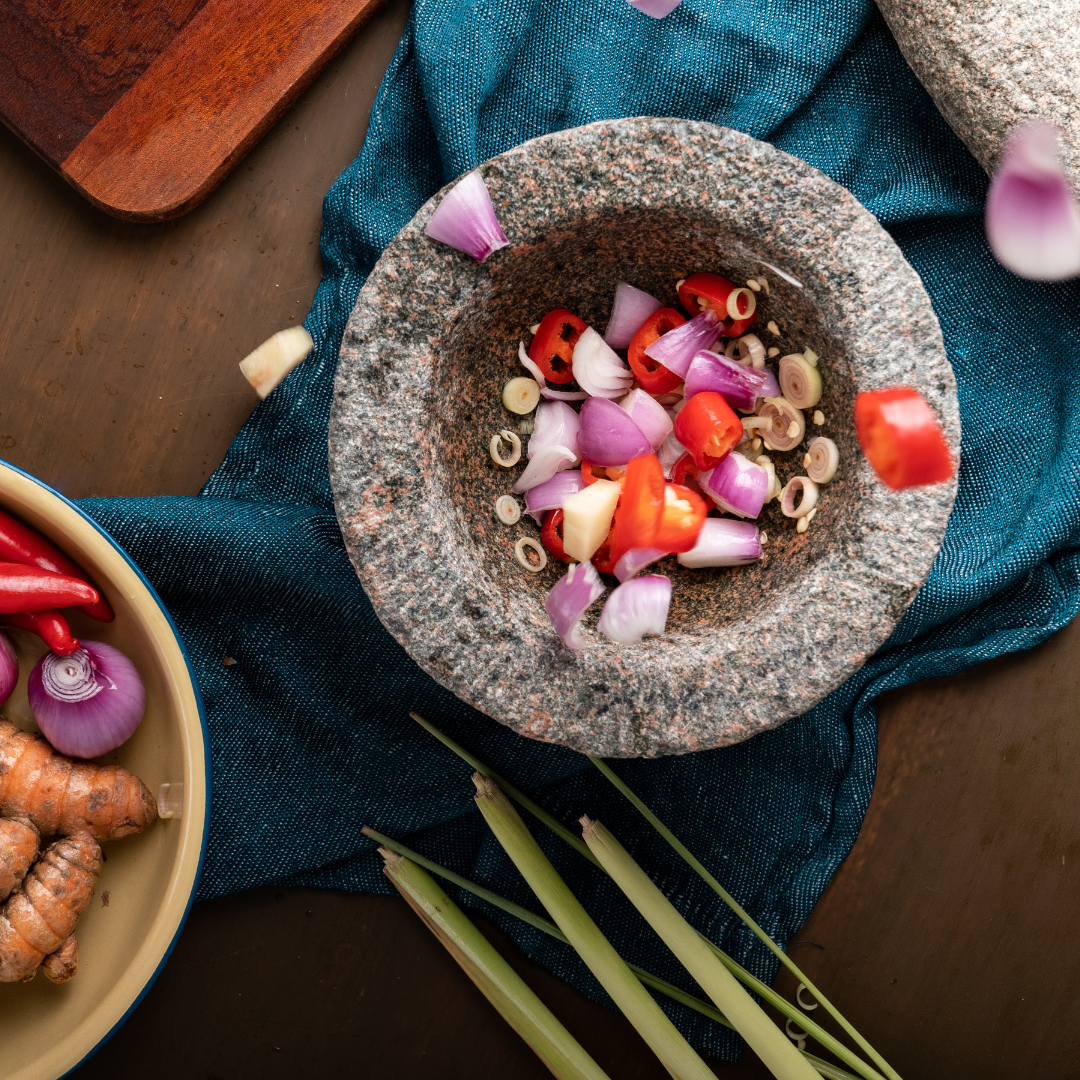 ROUND STONE GRINDER | STONE MORTAR AND PESTLE | TRADITIONAL GRINDER | OHKLI
