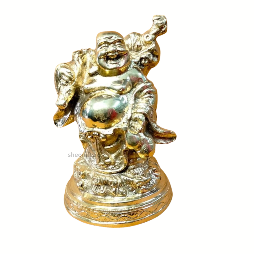 BRASS HEAVY LAUGHING KUBERA | FENG SHUI | WEALTHY | BUSINESS SUCCESS | POSITIVITY