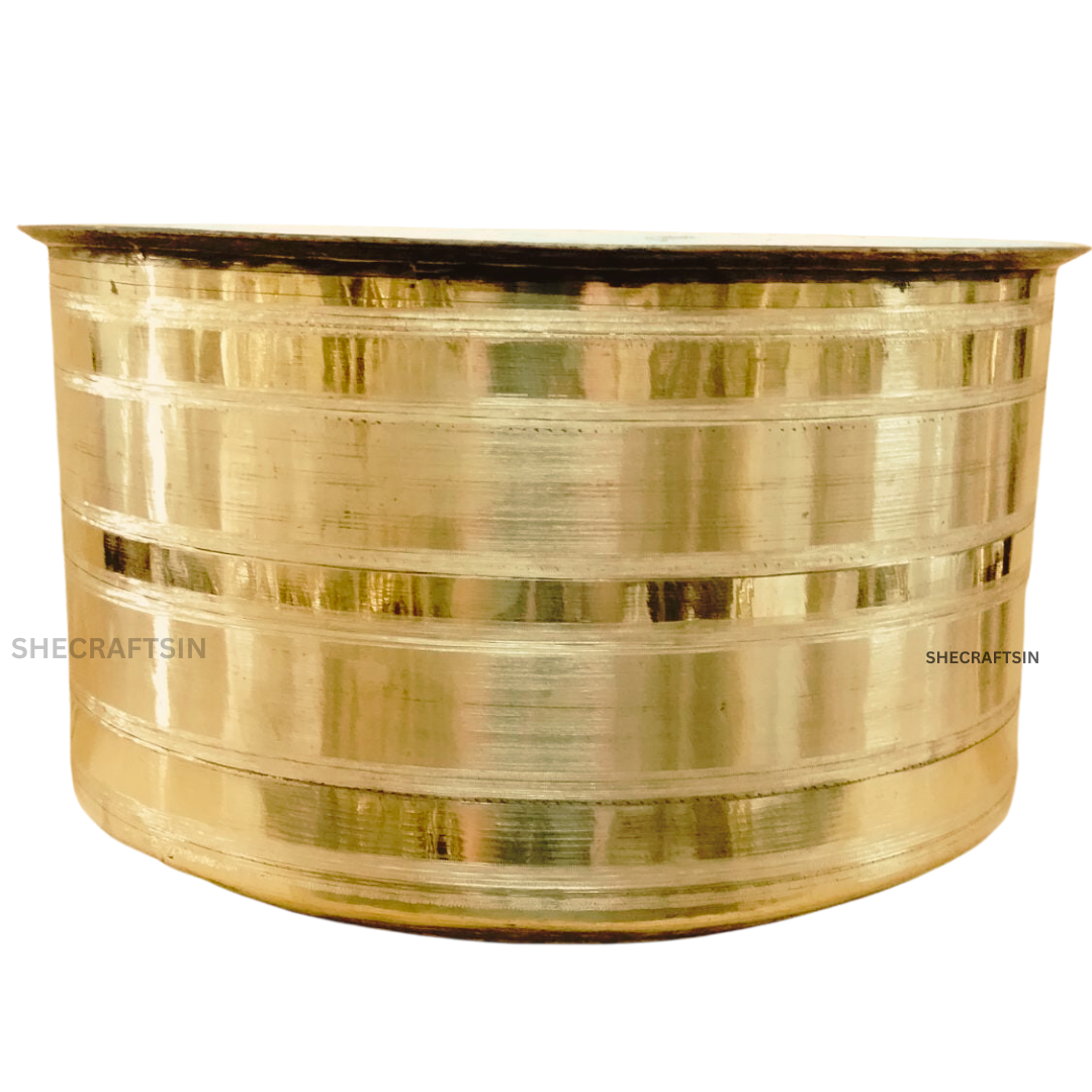 BRASS COOKING POT WITH TIN COATING | SOUTH INDIAN TRADITIONAL COOKING UTENSIL