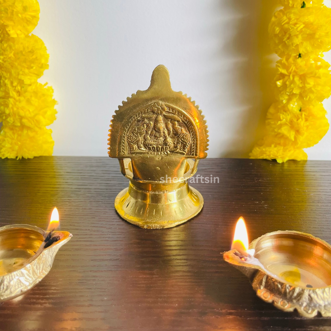 BRASS LAKSHMI LAMP | LAKSHMI DEVI | SMALL DIYA | DEEPAM | DIWALI | BRASS OIL LAMP | RETURN GIFT FOR ALL OCCASSIONS | SHECRAFSTIN