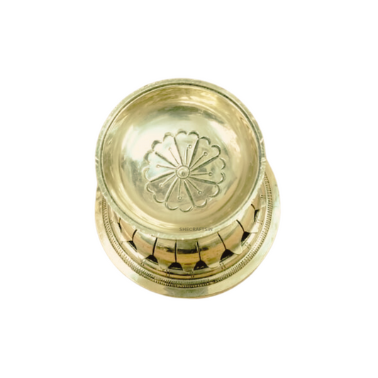 BRASS FLORAL DESIGNED CANDLE STAND | CANBDLE HOLDER | GIFT | HOME DECOR | TABLE DECOR