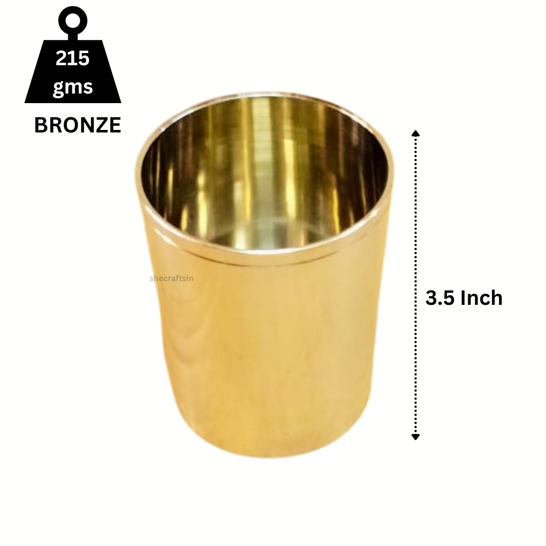 HANDMADE BRONZE GLASS 300 ML | KANSA GLASS | TUMBLER | KANSA GLASS FOR WATER DRINKING | DINING SET