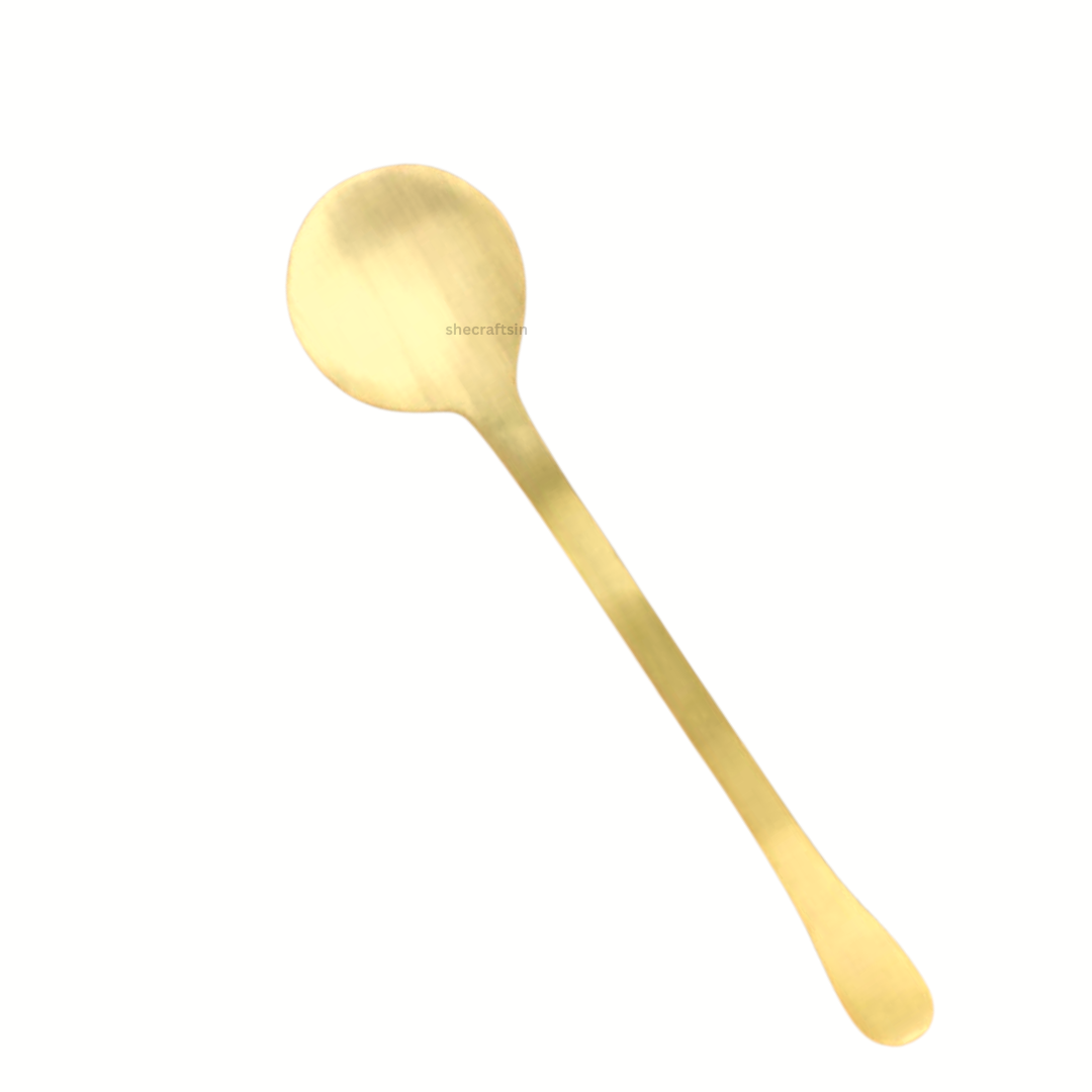 TRADITIONAL BRONZE HANDMADE FLAT SPATULA | LADLE | KARANDI
