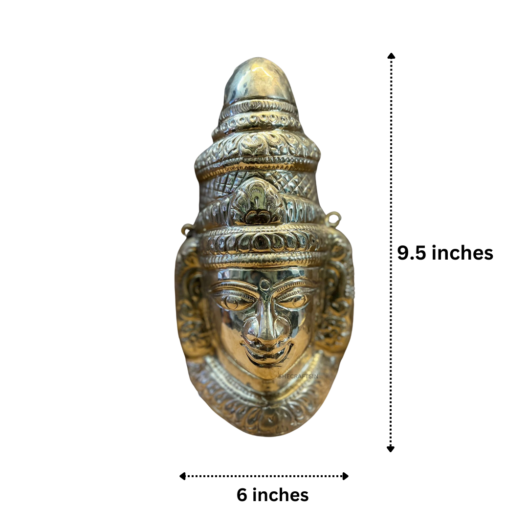 BRASS LAKSHMI FACE | DEVI FACE