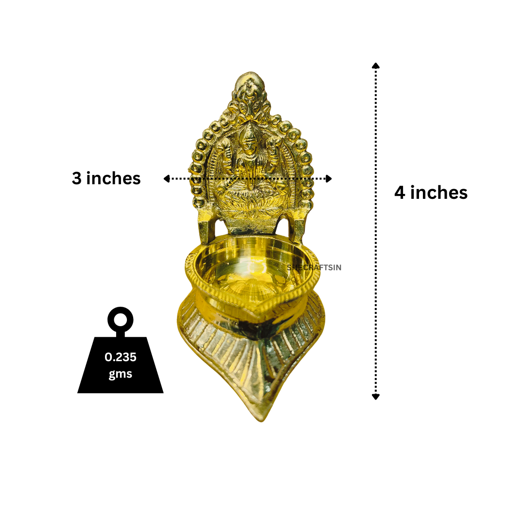 BRASS LAKSHMI LAMP | LAKSHMI DIYA | LEKSHMI DEVI DEEPAM | DIWALI DIYA