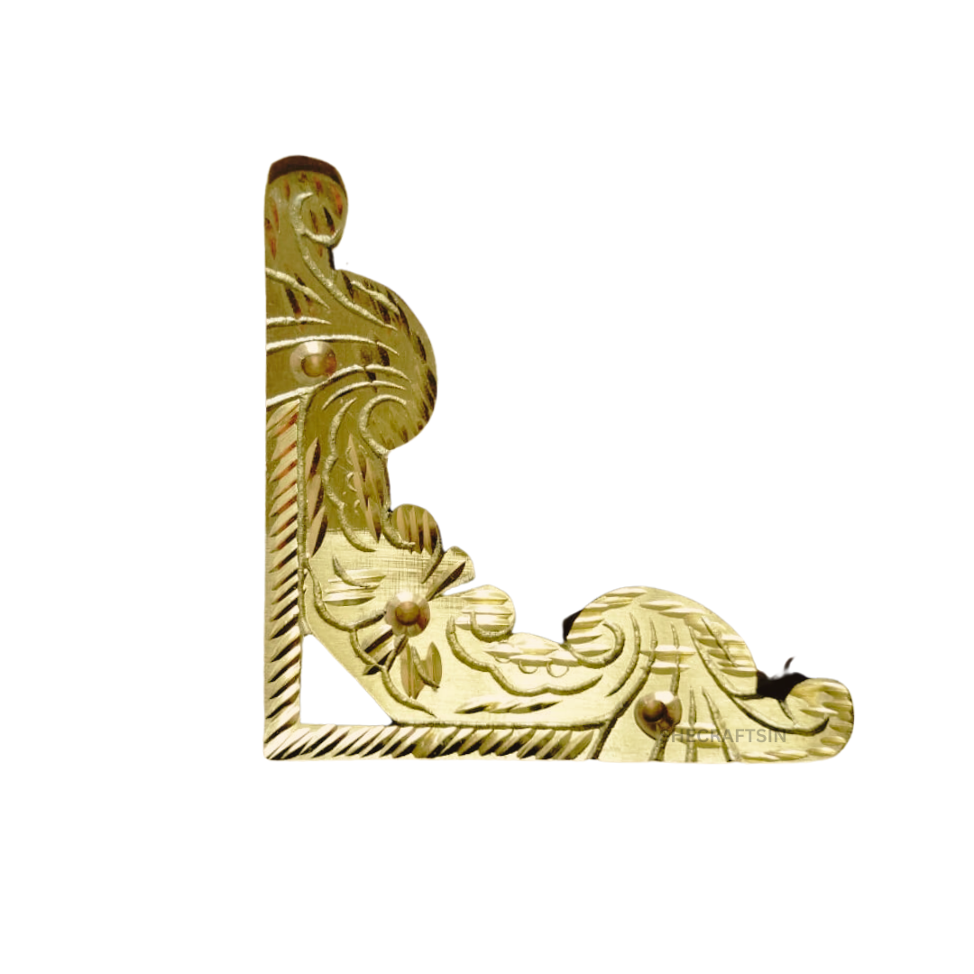 TRADITIONAL BRASS CORNER ( MATT FINISH ) FOR DOORS | BRASS DOOR FITTINGS | 75 mm