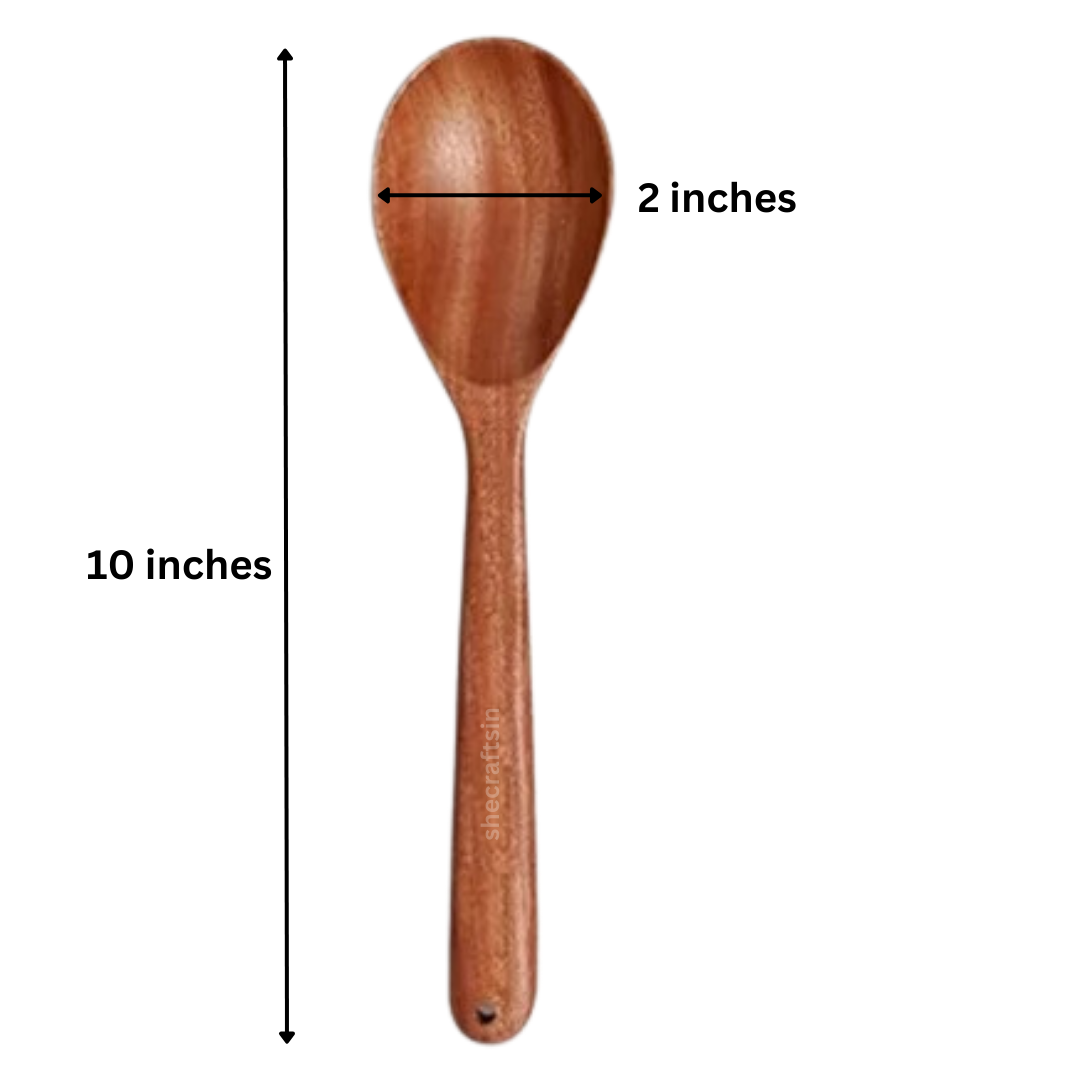 PRE- SEASONED CAST IRON KADAI 8 INCH DIA | WITH NEEM WOODEN LADLE