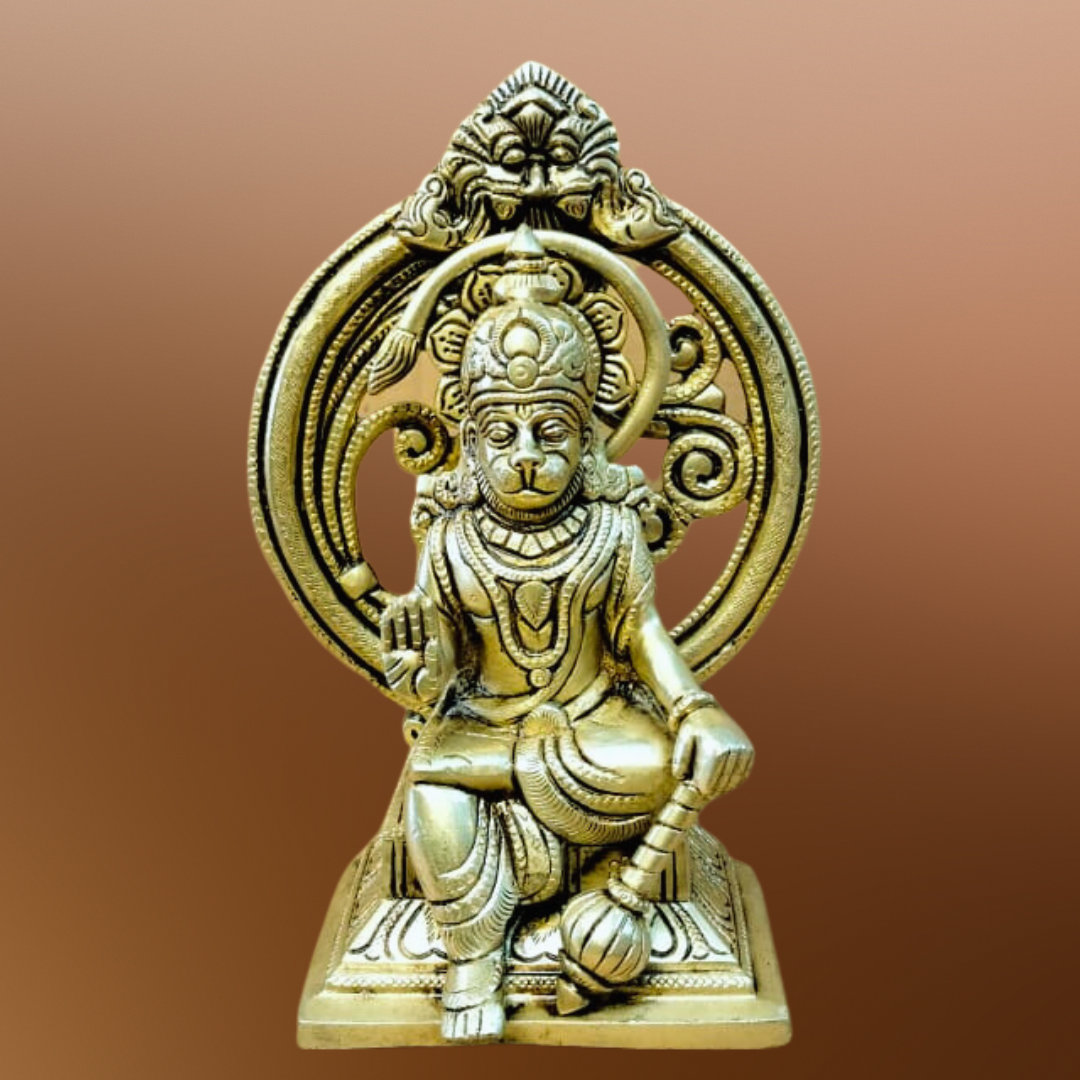 BRASS HANUMAN STATUE WITH PRABHAVALI | HANUMAN JI