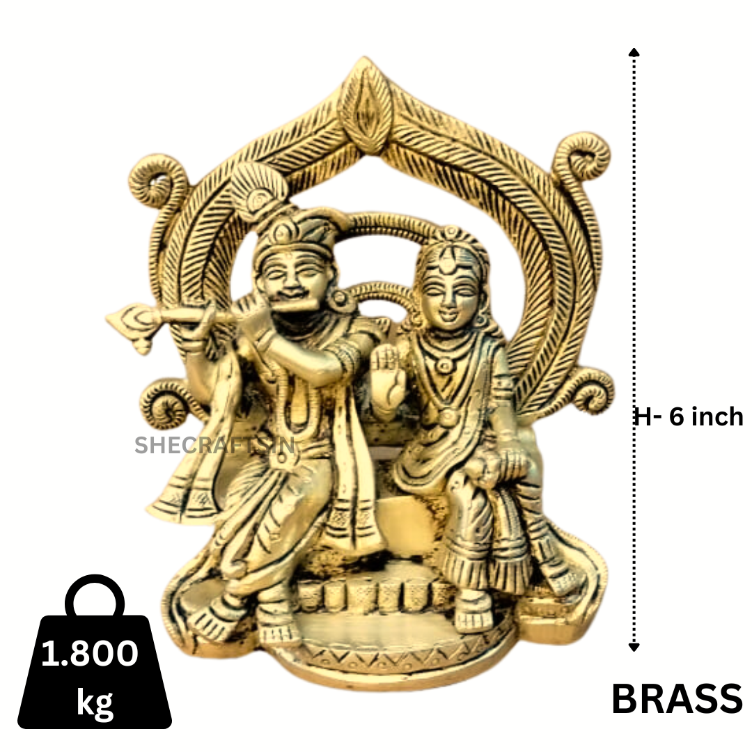 BRASS RADHA KRISHNA IDOL | STATUE