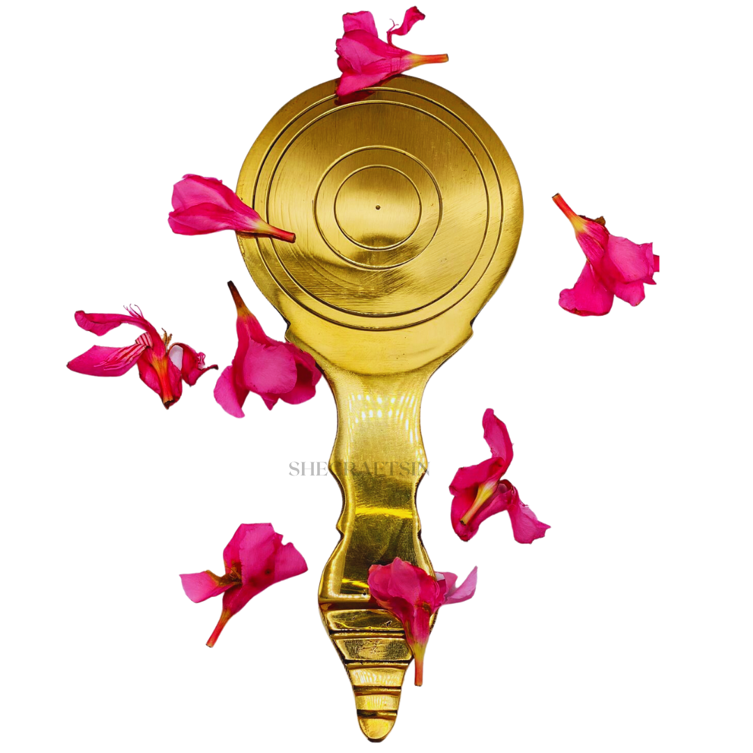 BRASS HANDMADE VALKANNADI | MIRROR FOR VISHUKANI | POOJA PURPOSES