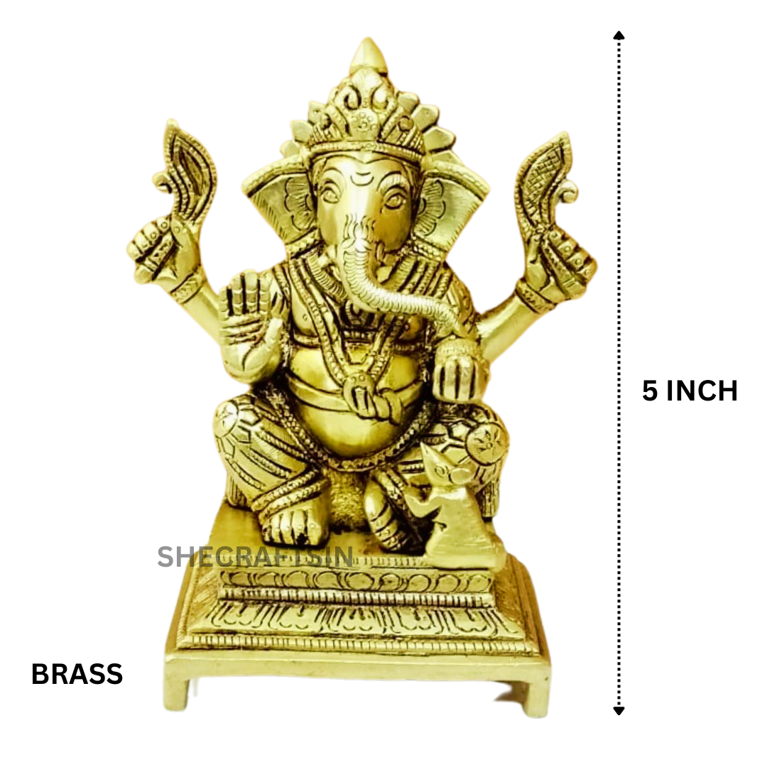 LORD GANESHA | BRASS GANAPATHY | BRASS VINAYAKA IDOL | VIGNESHWARA STATUE | PILLAYAR |BRASS VINAYAK | SHECRAFTSIN