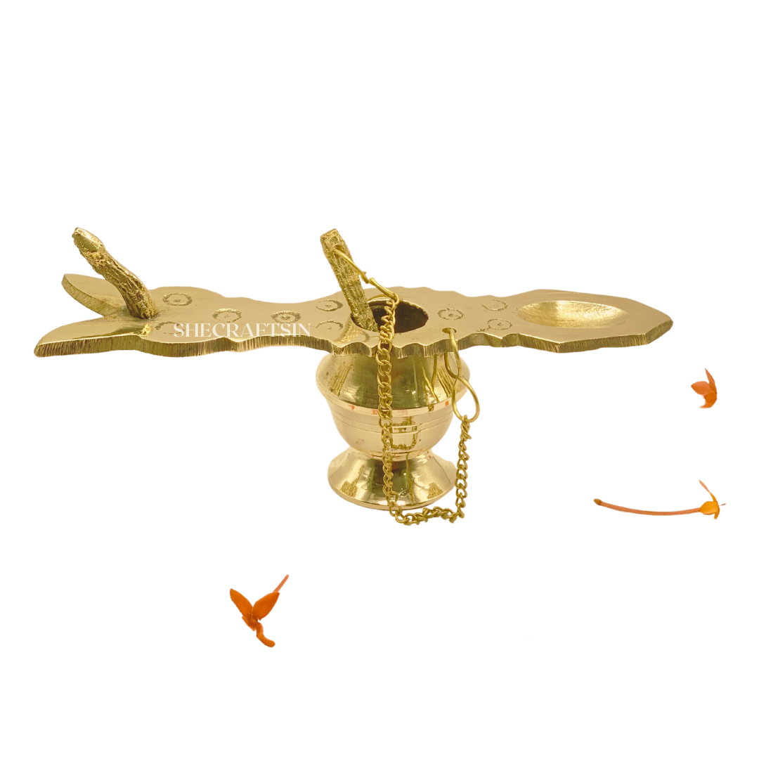 BRASS ASHTAMANGALYA VILAKKU SMALL SIZE | CHANGALAVATTA