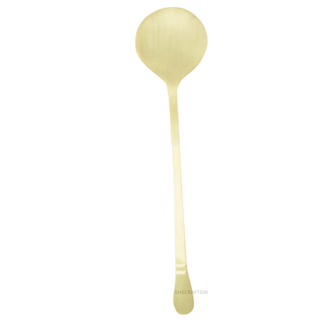 HANDMADE BRONZE TRADITIONAL FLAT SPATULA LARGE SIZE | SPATCHULA | KARANDI | SOUTH INDIAN KARANDY | FLAT CHATTUKAM