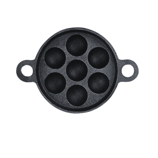 TRADITIONAL PRE-SEASONED CAST IRON UNNIYAPPAM MAKER | 7 CAVITY | UNNIYAPPAKARA | HEALTHY TRADITIONAL UTENSILS