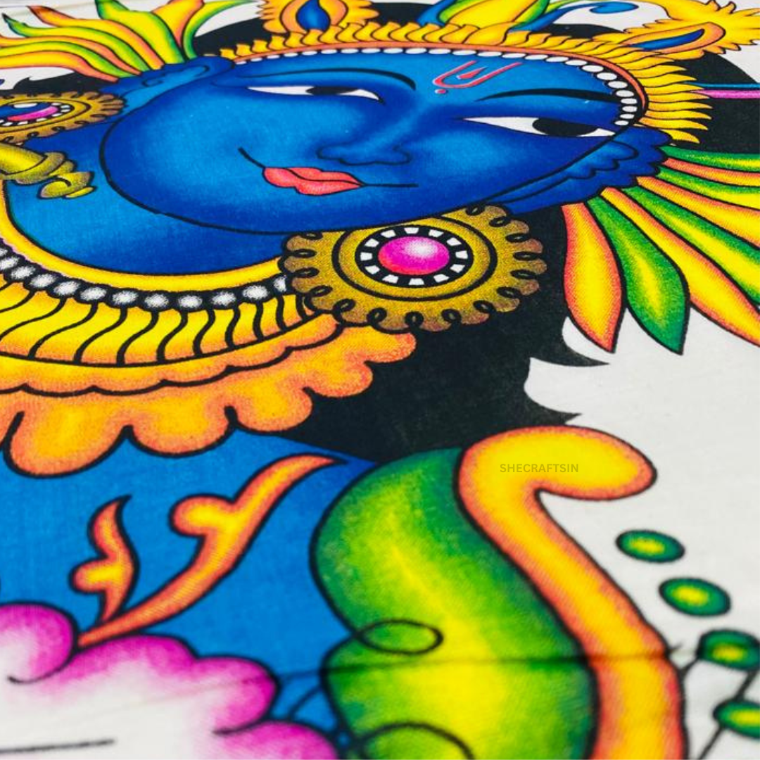KERALA HANDLOOM KASAVU SAREE WITH LORD KRISHNA MURAL PAINTING | MURAL ART SAREE | ONAM SAREE | KERALA SAREE | KASAVU SAREE | TRADITIONAL SAREE | SHECRAFTSIN