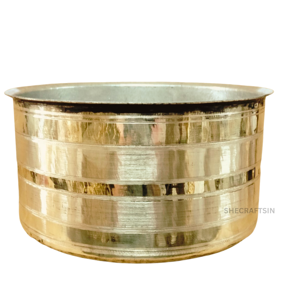 BRASS COOKING POT WITH TIN COATING | SOUTH INDIAN TRADITIONAL COOKING UTENSIL