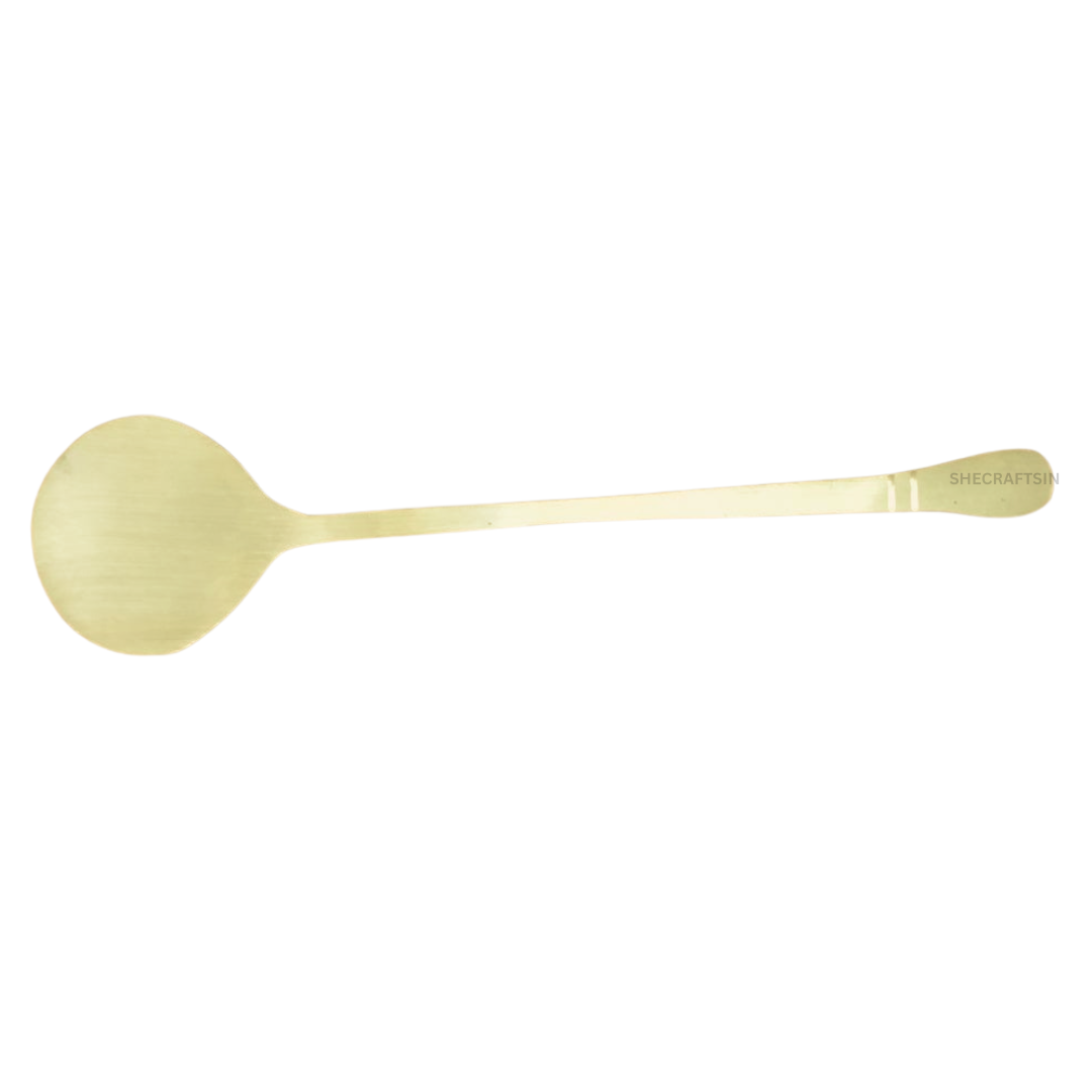 HANDMADE BRONZE TRADITIONAL FLAT SPATULA LARGE SIZE | SPATCHULA | KARANDI | SOUTH INDIAN KARANDY | FLAT CHATTUKAM