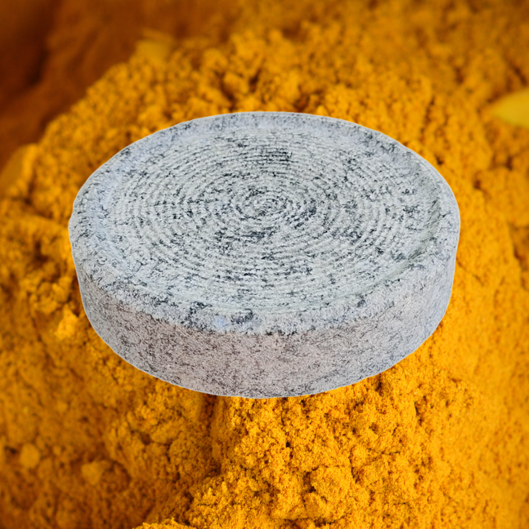 NATURAL GRINDING STONE | SANDAL / TURMERIC GRINDER | ROUND STONE