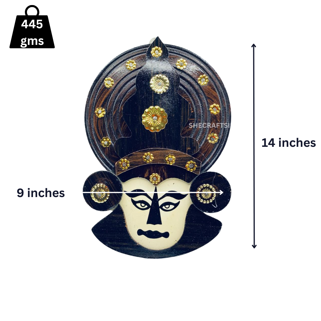 KATHAKALI FACE ( BROWN )