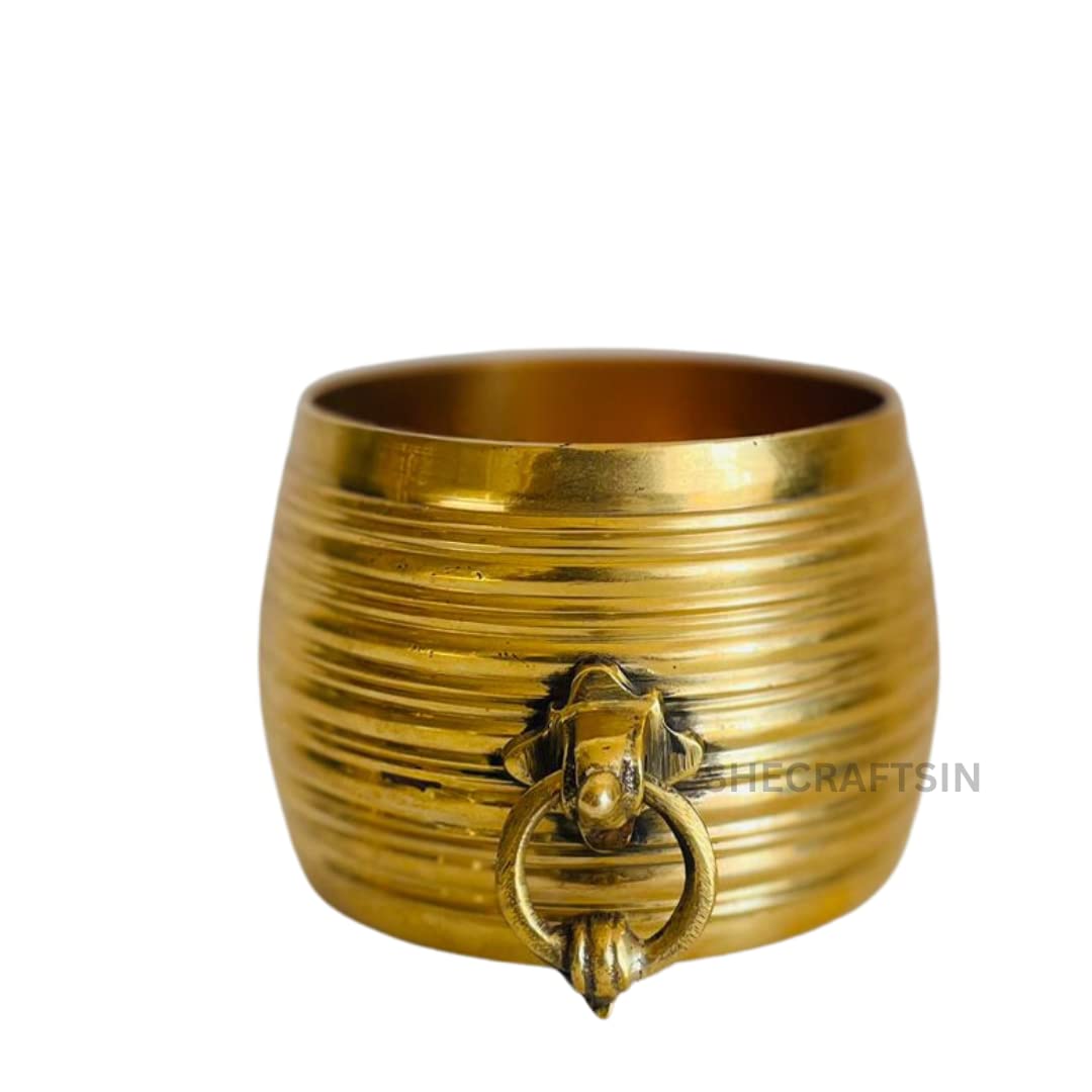 BRASS SOLID IDANGAZHI | GOLDEN | KERALA TEMPLE | NIRAPARA