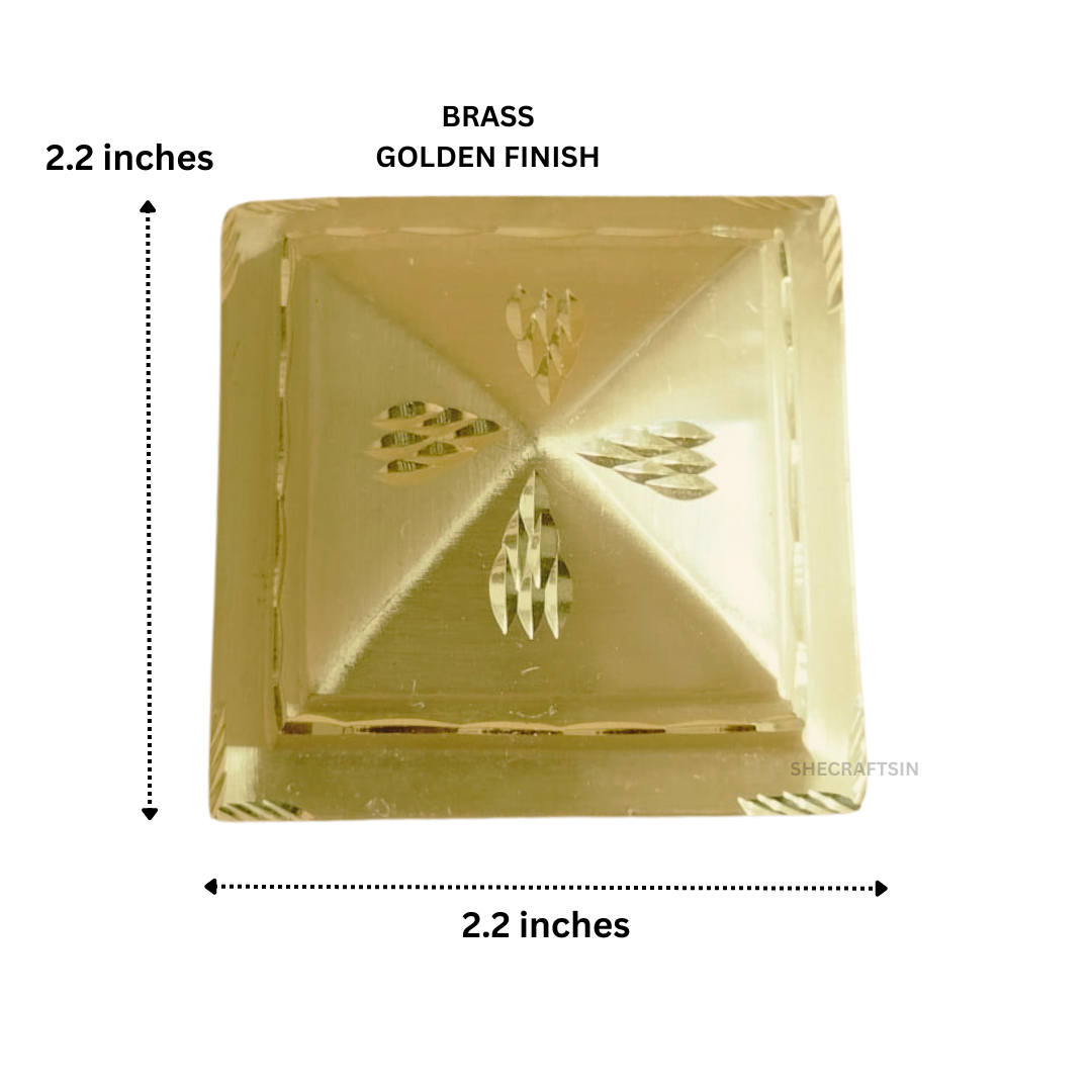 BRASS SQUARE DOOM FOR DOORS (4 PIECES ) | DOOR ACCESSORIES | POOJA ROOM DOOR | MAIN DOOR |