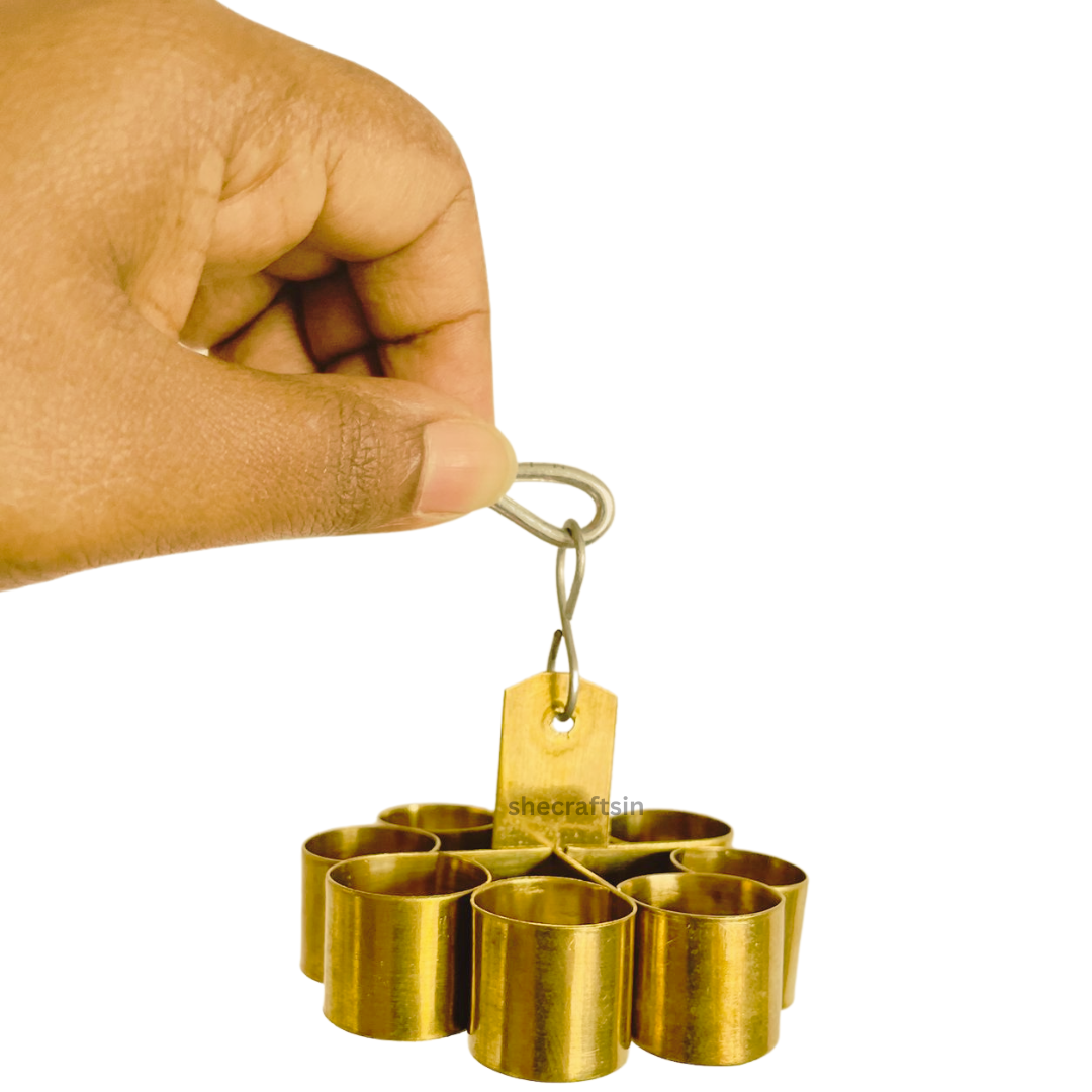 BRASS ACHAPPAM MOULD WITH STAINLESS STEEL HANDLE
