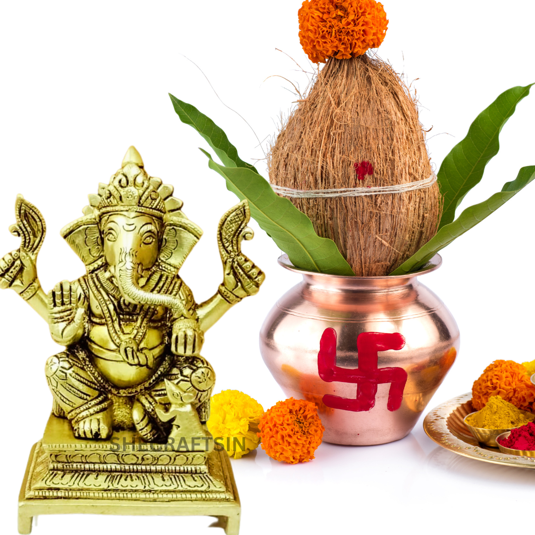 LORD GANESHA | BRASS GANAPATHY | BRASS VINAYAKA IDOL | VIGNESHWARA STATUE | PILLAYAR |BRASS VINAYAK | SHECRAFTSIN
