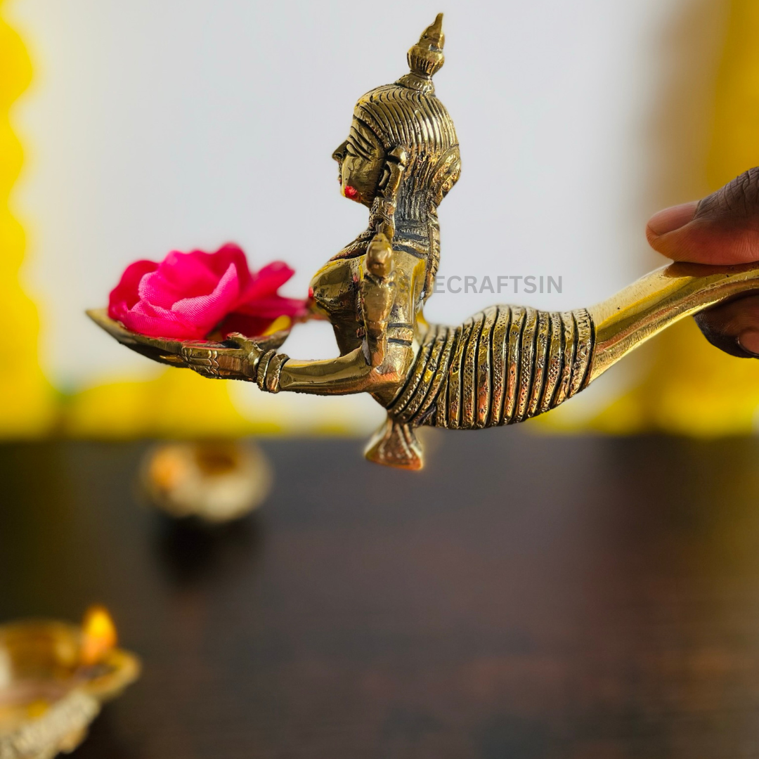 BRASS DEEPALAKSHMI | NAGADEVI | DECORATION DIYA